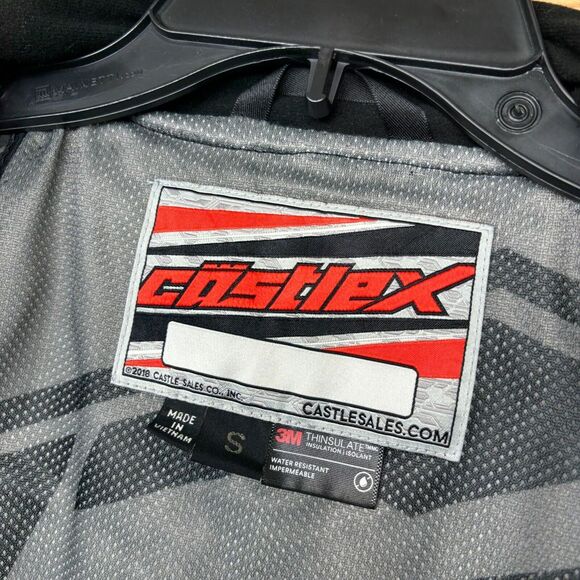 Castle X Jacket Men Small Black Full Zip Lightweight Puffer Snowmobiling Outdoor - Picture 12 of 16